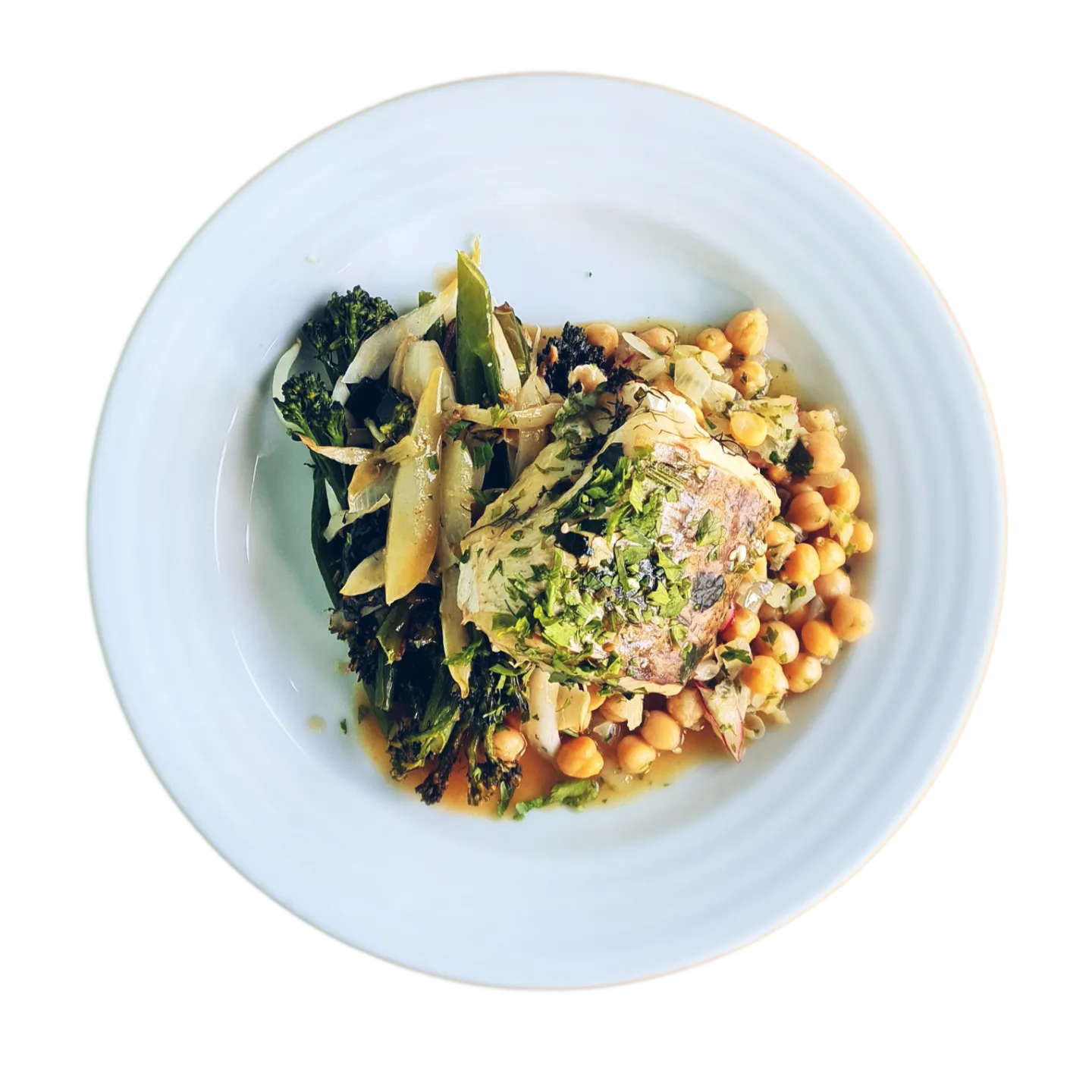 Chickpea and broccoli dish